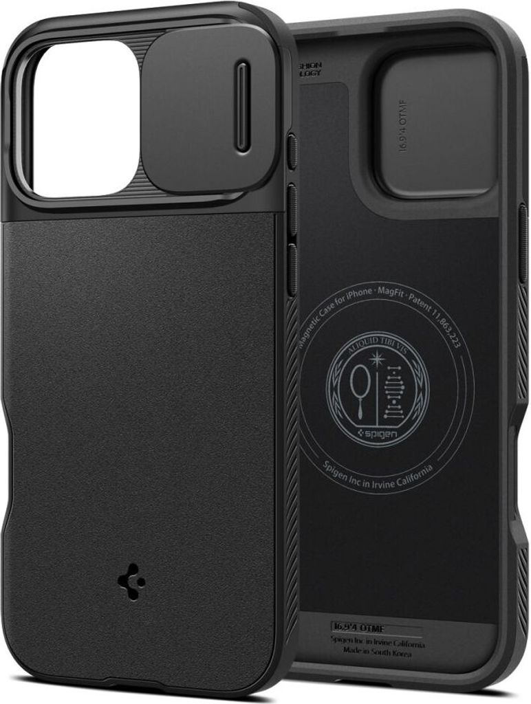 Custodia MagSafe Spigen Rugged Armor Mag Nera Per IPhone 16 Pro - Italiano - Foto 6