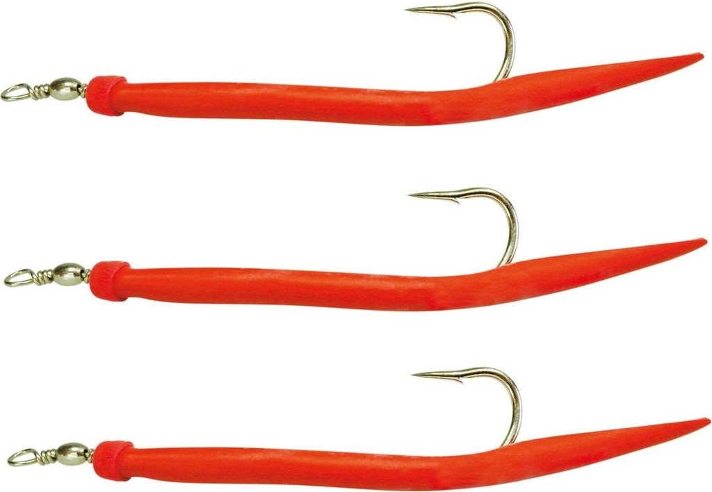 Dieter Eisele Gummi-Maks rot - 3 Gummimakk , Länge / Hakengröße:15cm / Gr. 8/0