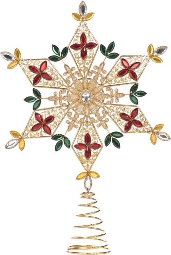 Goodwill Weihnachtsbaum Peak-Peak Star Gold-Rot 38 cm