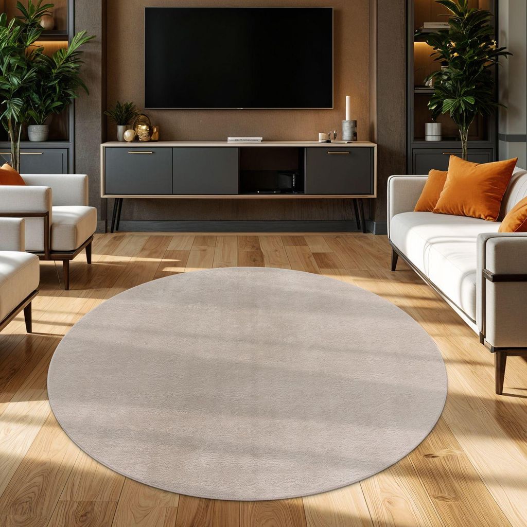 TT Home Wohnzimmer Teppich Hochflor Langflor Kunstfell Produktbild 
