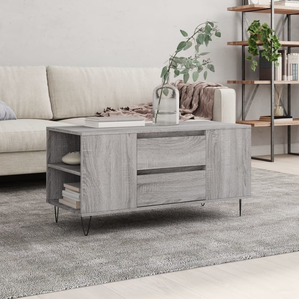 Maison Exclusive - Couchtisch Grau Sonoma 102x44,5x50 cm Holzwerkstoff