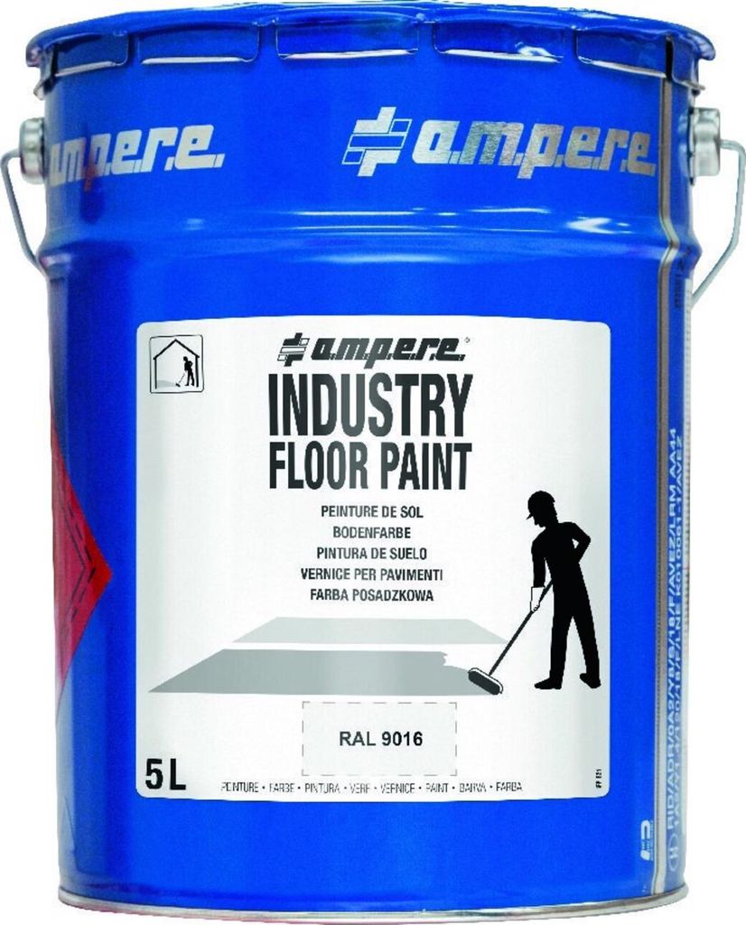 A.M.P.E.R.E. Bodenmarkierungsfarbe Traffic Industry Floor Paint 5L weiß