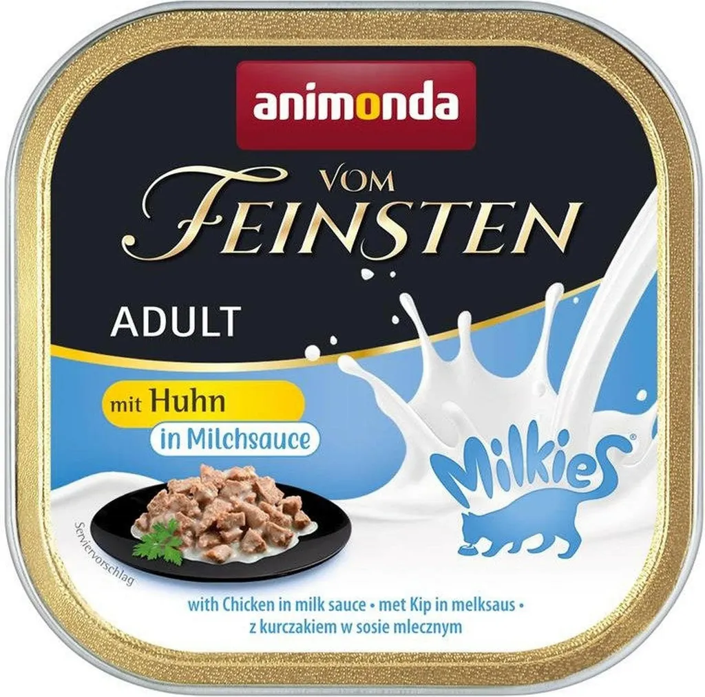 Scorta 32 Vaschette Animonda Vom Feinsten Pollo Salsa Latte 100g Gatto