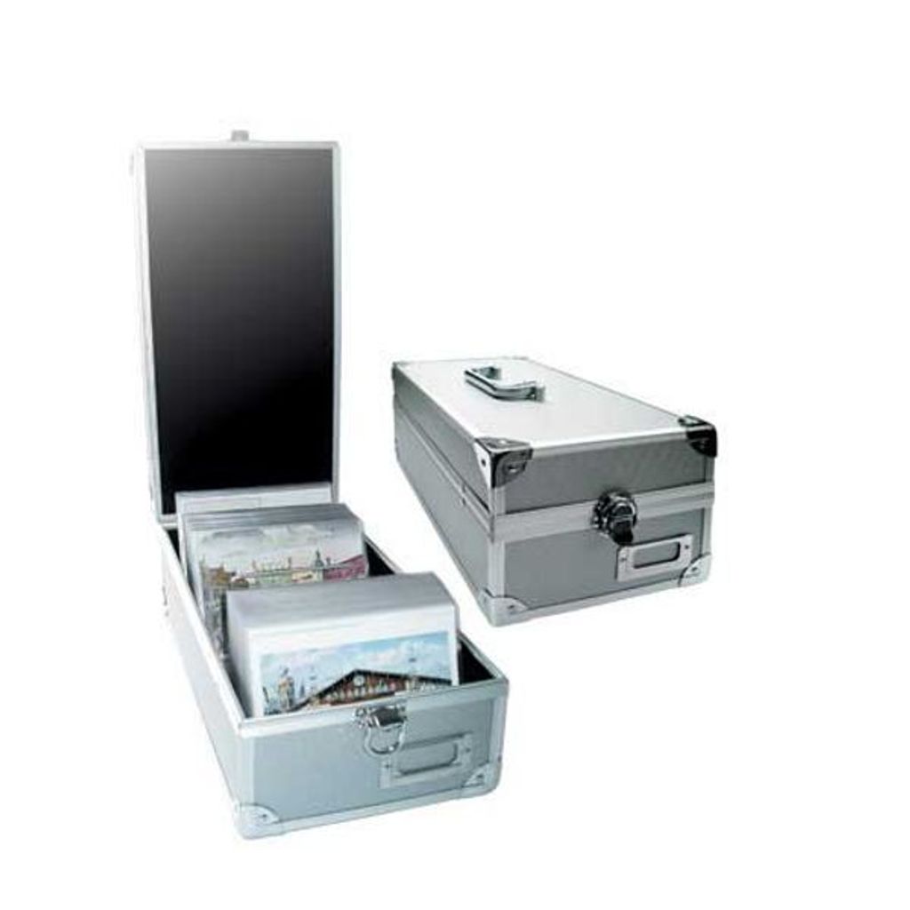 SAFE Alu-Koffer für Postkarten Nr. 163 mit Tragegriff, Innenhöhe 160 mm