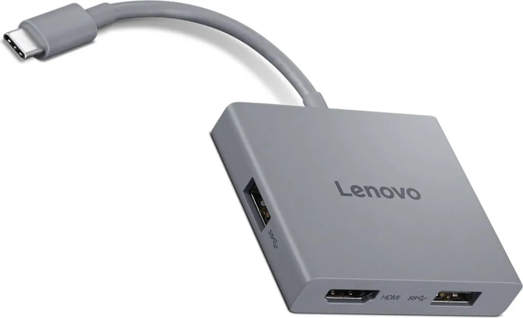 Station d'accueil USB-C 4 ports pour PC Portable Lenovo Gen2 Argent