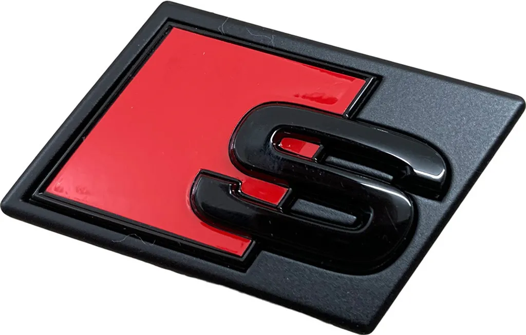 Insigne de Calandre Audi S Noir - Sigle de Remplacement Black Edition
