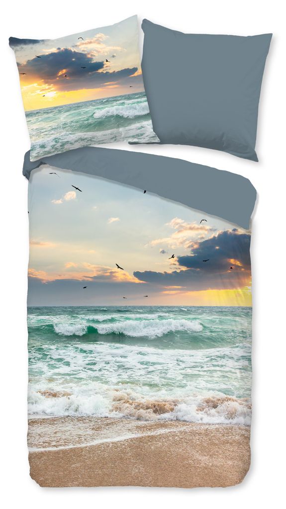Duvet cover Pure 135x200 + 1* 80x80 cm - Sea with setting Produktbild 