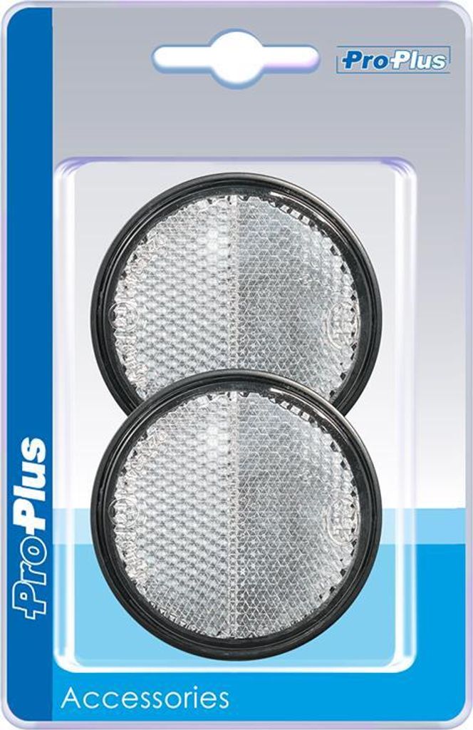ProPlus reflektoren mit Bodenplatte 58 mm selbstklebend weiß 2 Stück im Blister