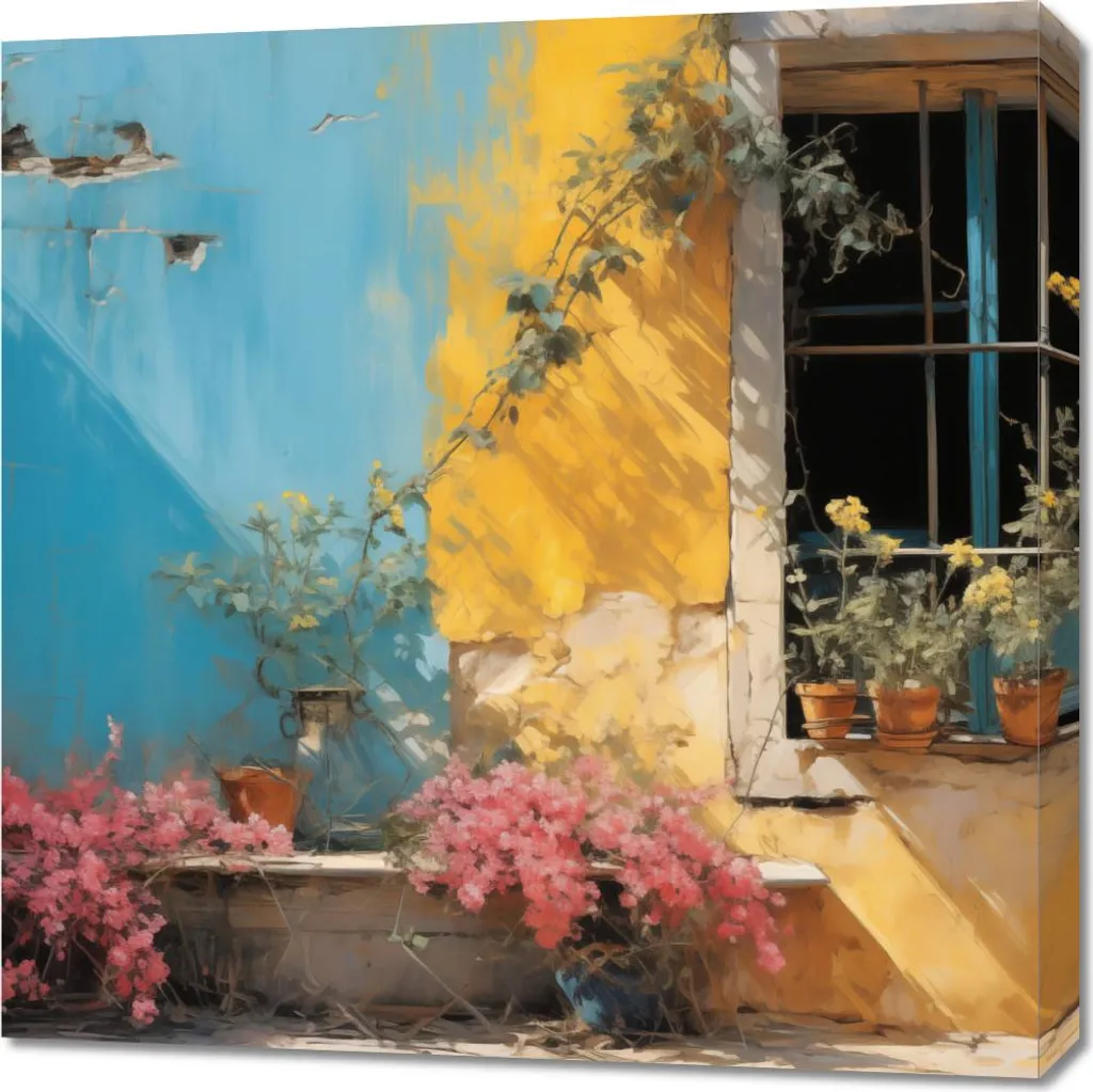 Quadro 70x70 cm Via soleggiata