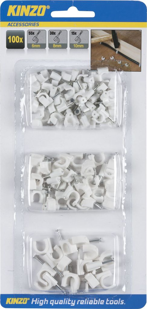 KINZO Nagelschellen-Set 100 Stück, 6/8/10 mm Produktbild 