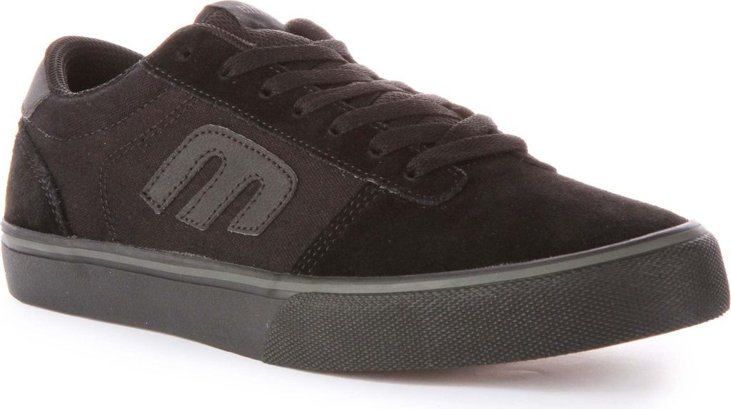 Etnies Calli Vulc Herren Schnürung Le wand Wildleder Turnschuhe Schwarz Schwarz – 8 Großbritannien - 42 EU - 9 US / Schwarz Schwarz
