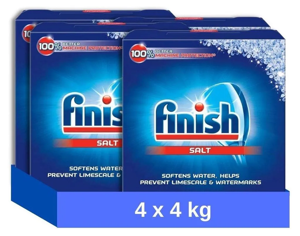 Finish Sel spécial lave-vaisselle - 4 kg - Pack économique de 4 sacs