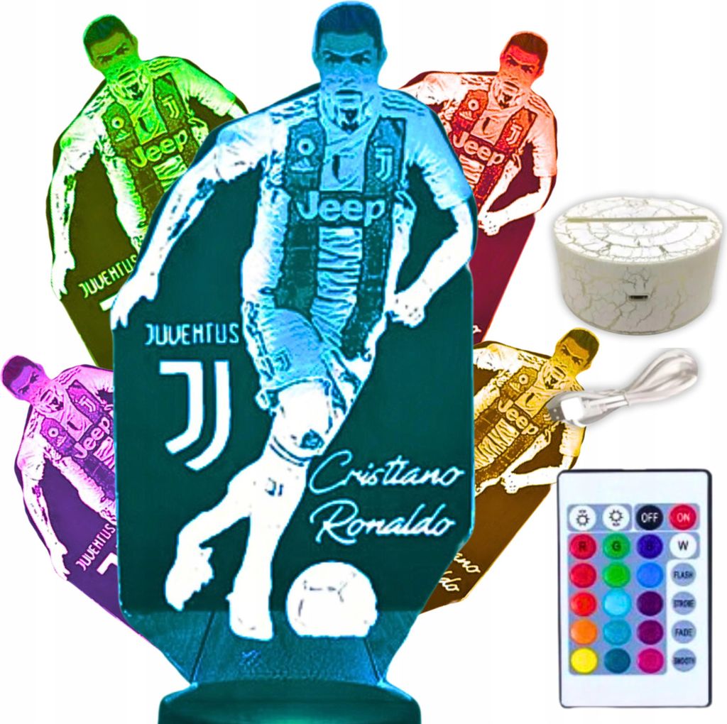 Cristiano Ronaldo CR7 Juventus Luce notturna a LED per Immagine del prodotto 