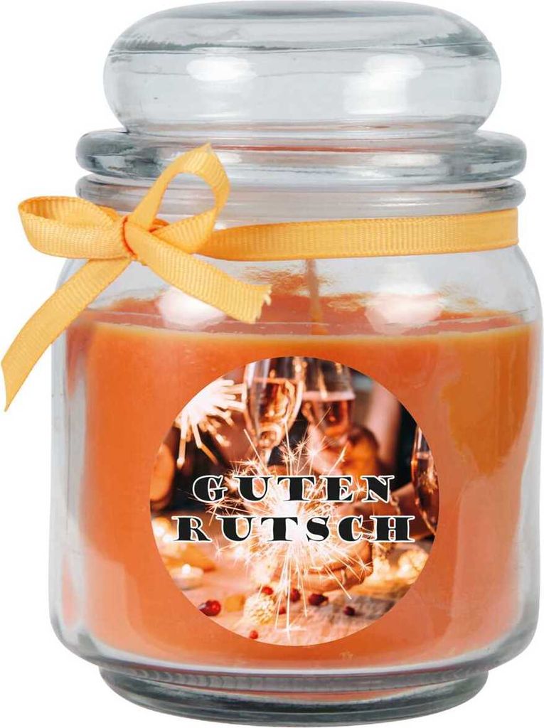 HS Candle "Neujahr" Duftkerze im Bonbonglas - viele Motive zur Auswahl, Duftkerze als Ideale Neujahrs Dekoration