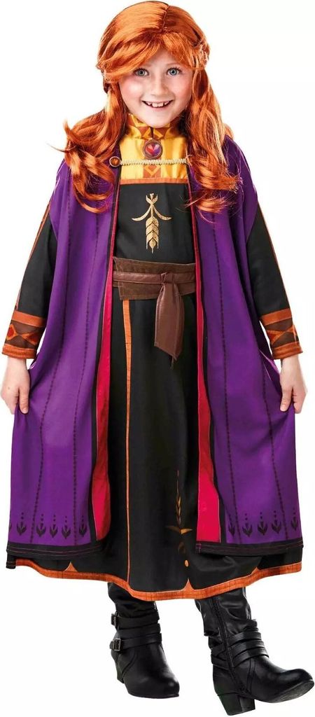 Die Eiskönigin Anna Kostüm mit Perücke Kindergröße: 104