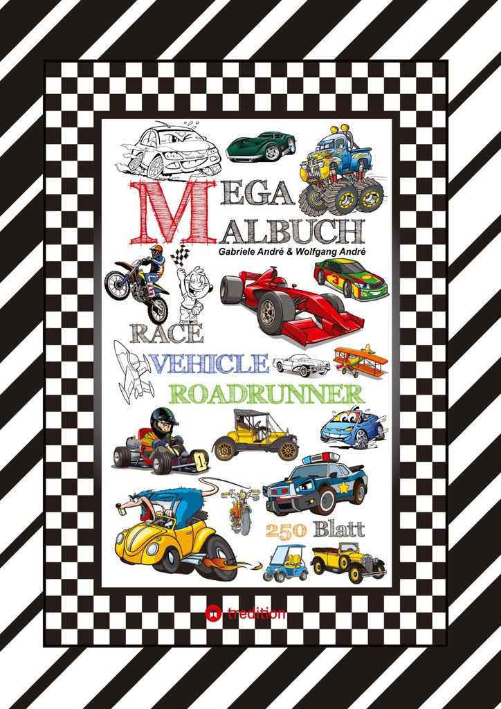 Xxl Mega Malbuch - Race On - Tolle Vehicle Motive - Cars - Flugzeuge - Boote - Jetski - Quad - Motorräder - Ufo