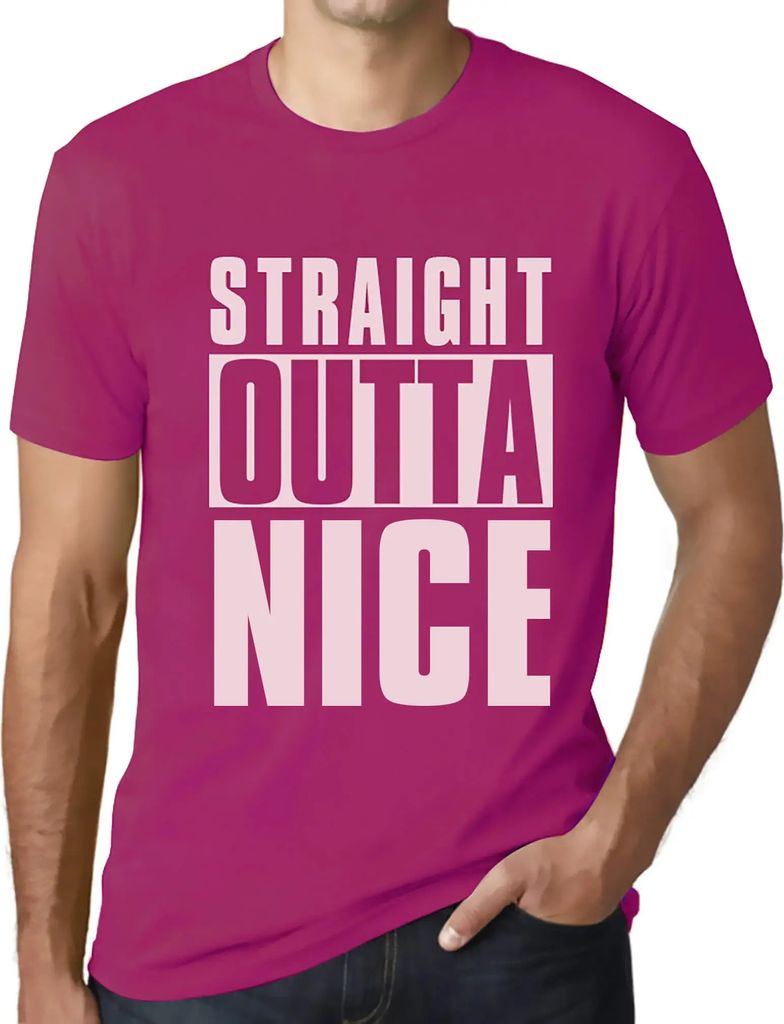 Herren Grafik T-Shirt Gerade aus schön – Straight Outta Nice – Öko-Verantwortlich Vintage Jahrgang Kurzarm Lustige Druck Geburtstag Geschenk ...