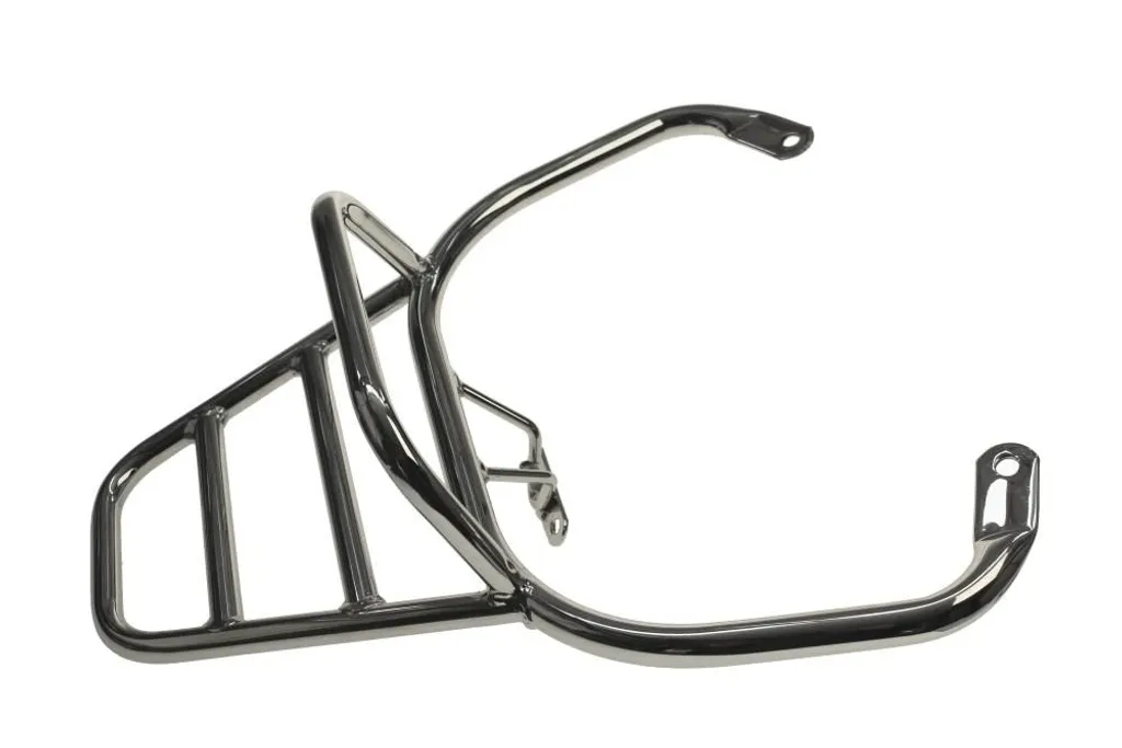 Solution de rangement pour Piaggio LX : Porte-bagages arrière chromé stable - 6