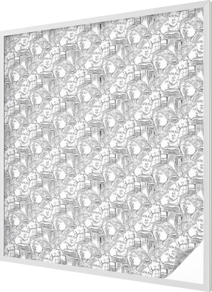 Buntglas Fensterfolie – 116x100 cm – Stained-Glass Design – blickdichte dekorative Sichtschutzfolie – selbstklebend, UV-Schutz – Klassisc...