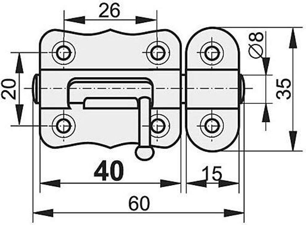 KOTARBAU® BOLZENRIEGEL SCHIEBERIEGEL Klein 100 Mm Verzinkt Türriegel