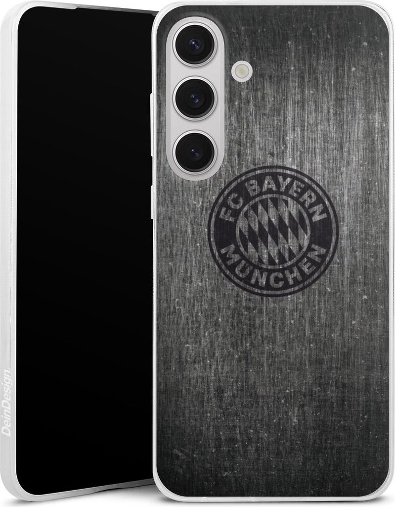 DeinDesign Slim Hülle für Samsung Galaxy S25+ Silikon Case Ultra Dünn Handyhülle FC Bayern München FCB Metallic Look