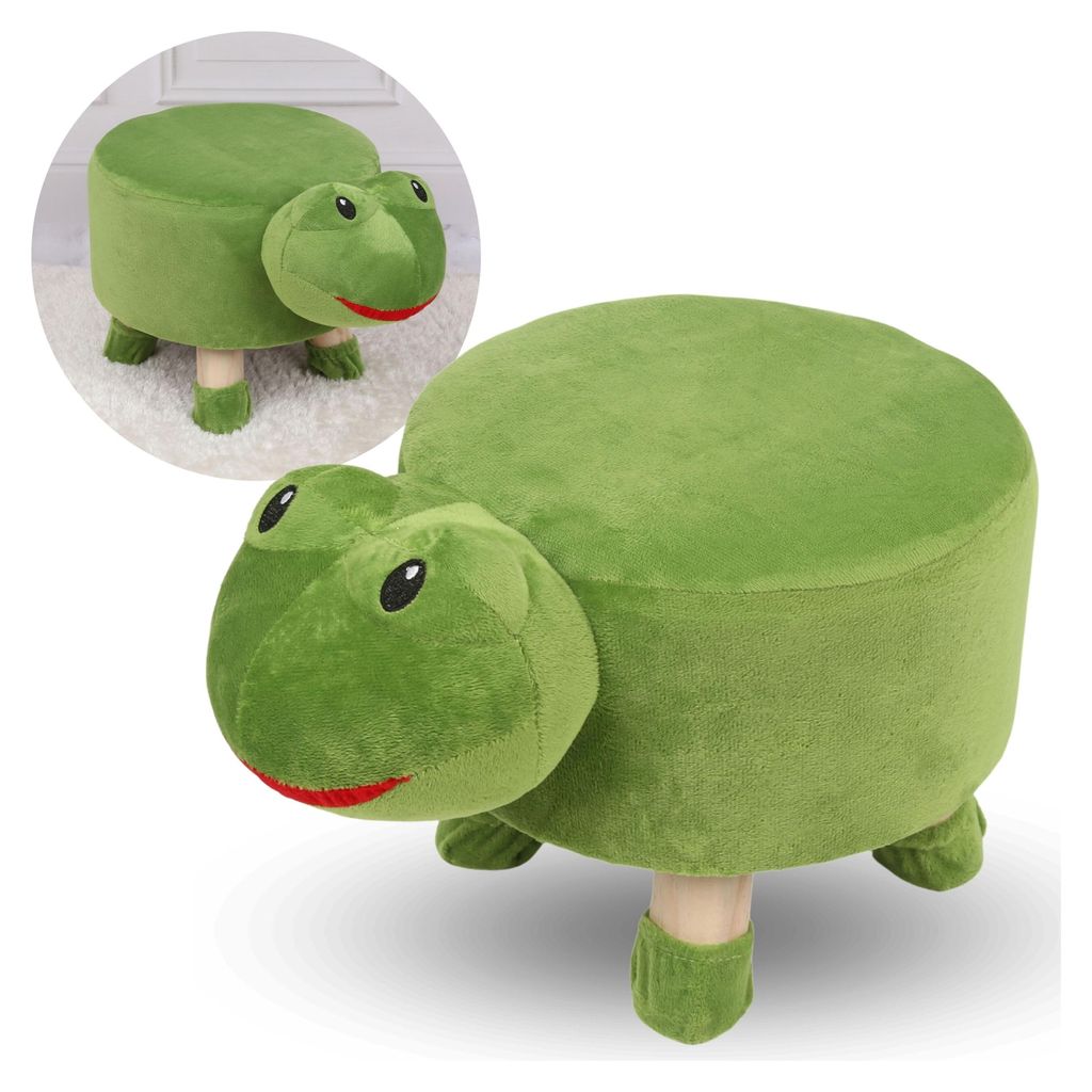Grüner Frosch puff für Kinder 28x25cm Produktbild 