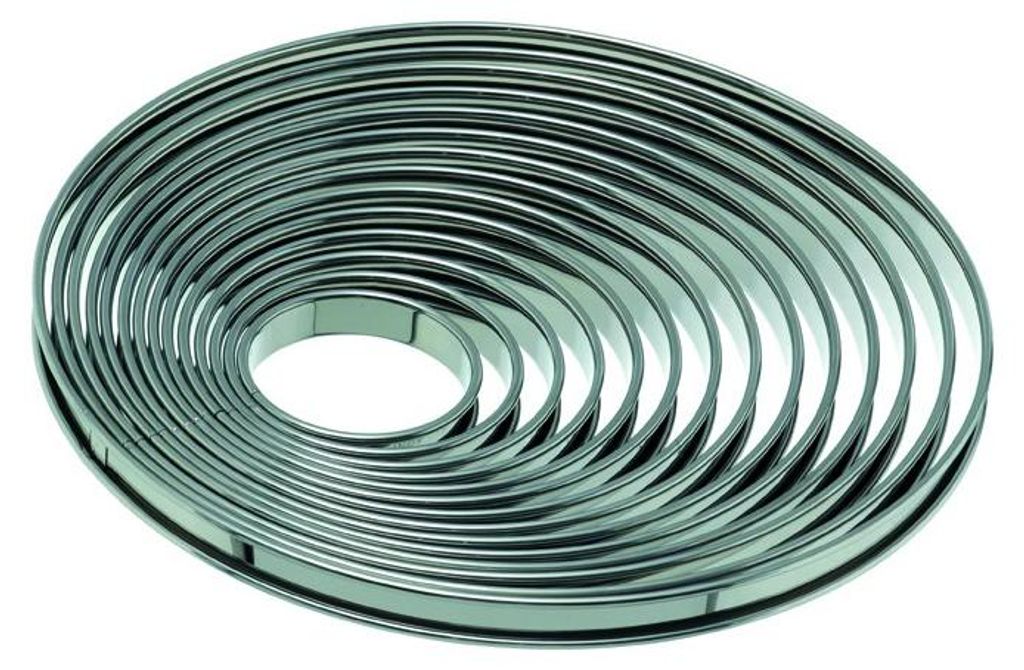 Tortenring rund, mit Borde 100 mm Edelstahl Produktbild 