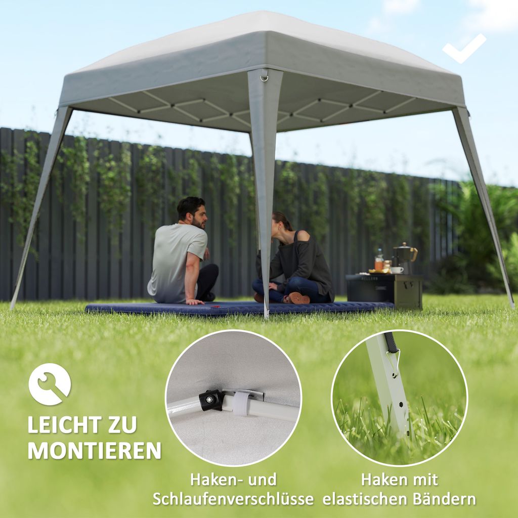 DEGAMO Pavillondach 3x3m Dunkelgrün Wasserdicht Produktbild-Vorschau 10