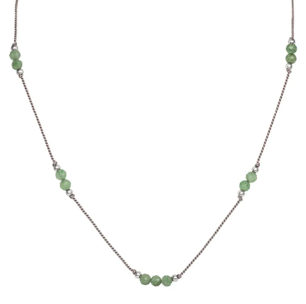 Collier quotidien en aventurine HE29K3S-GY - Idéal pour la lithothérapie