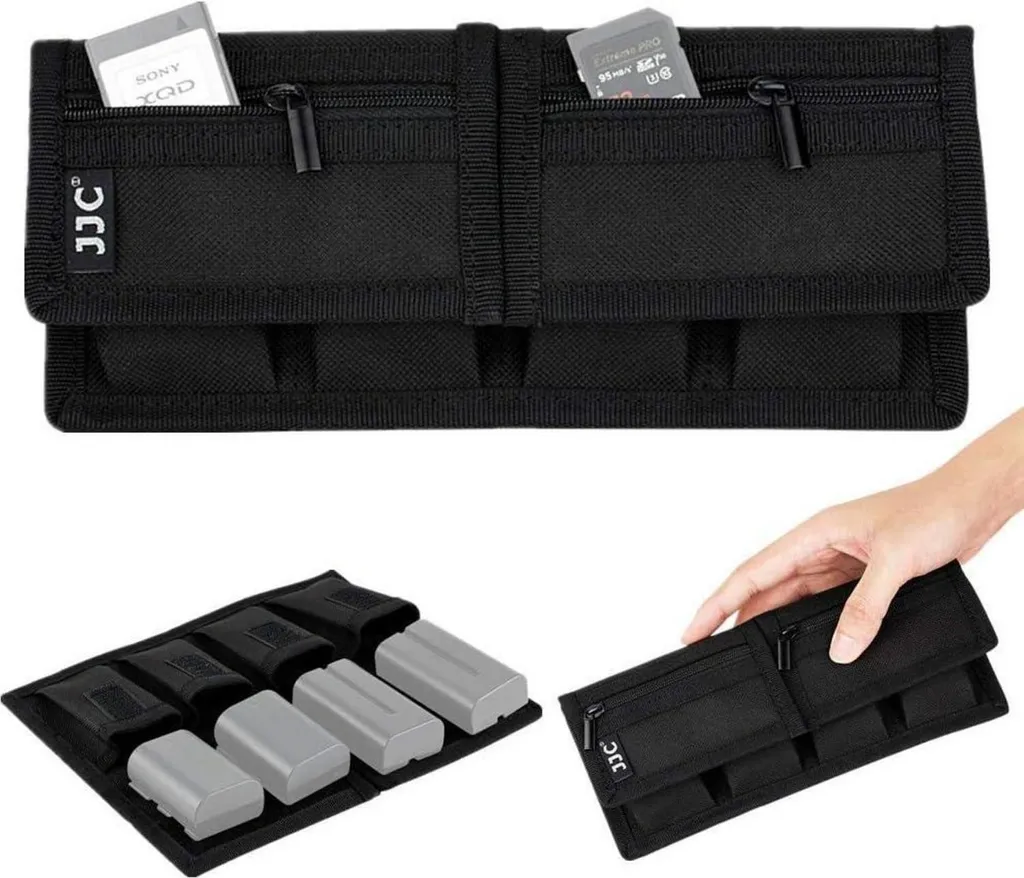 Porta Schede SD e Batterie Impermeabile: Custodia Rigida da Viaggio Nera