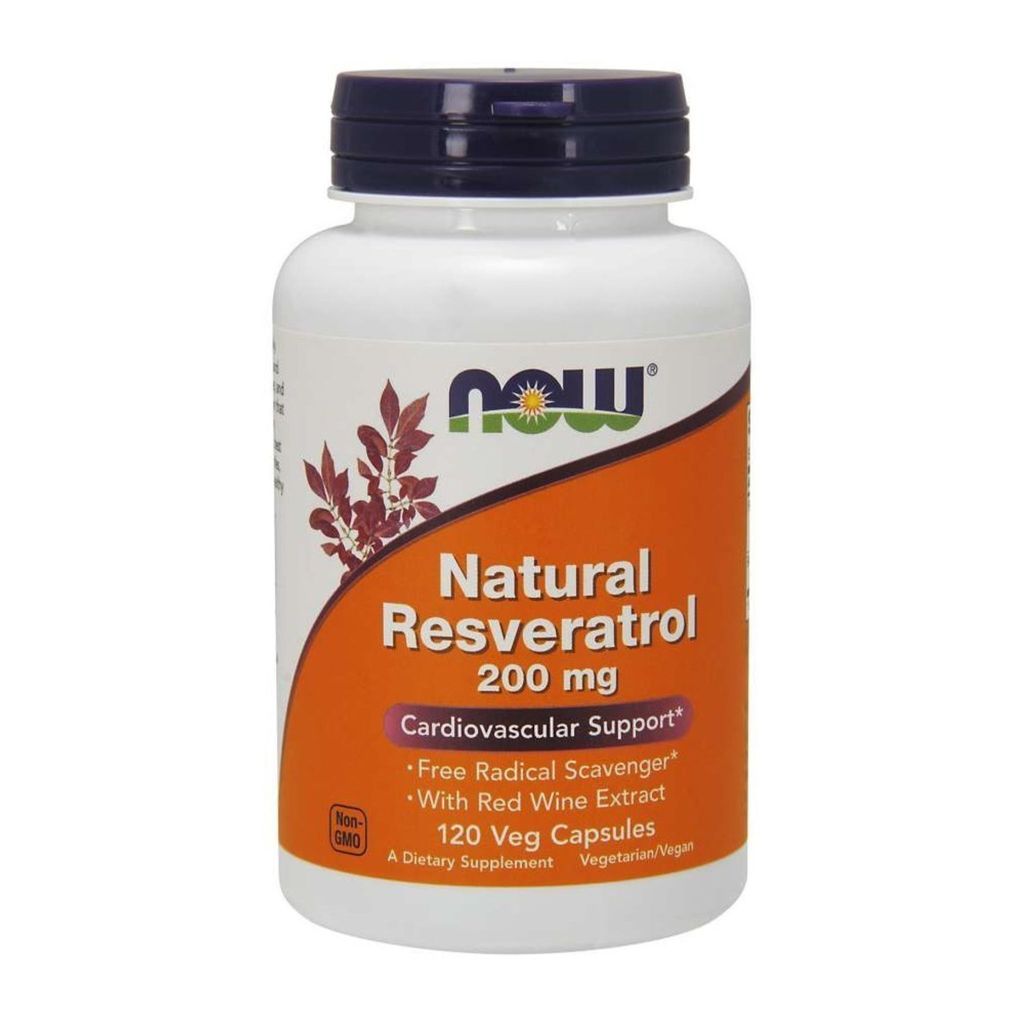 Now Foods Resveratrol 200mg (120 vcaps) Unflavoured - Vitamine, Mineralien & Gesundheit - Kräuter
