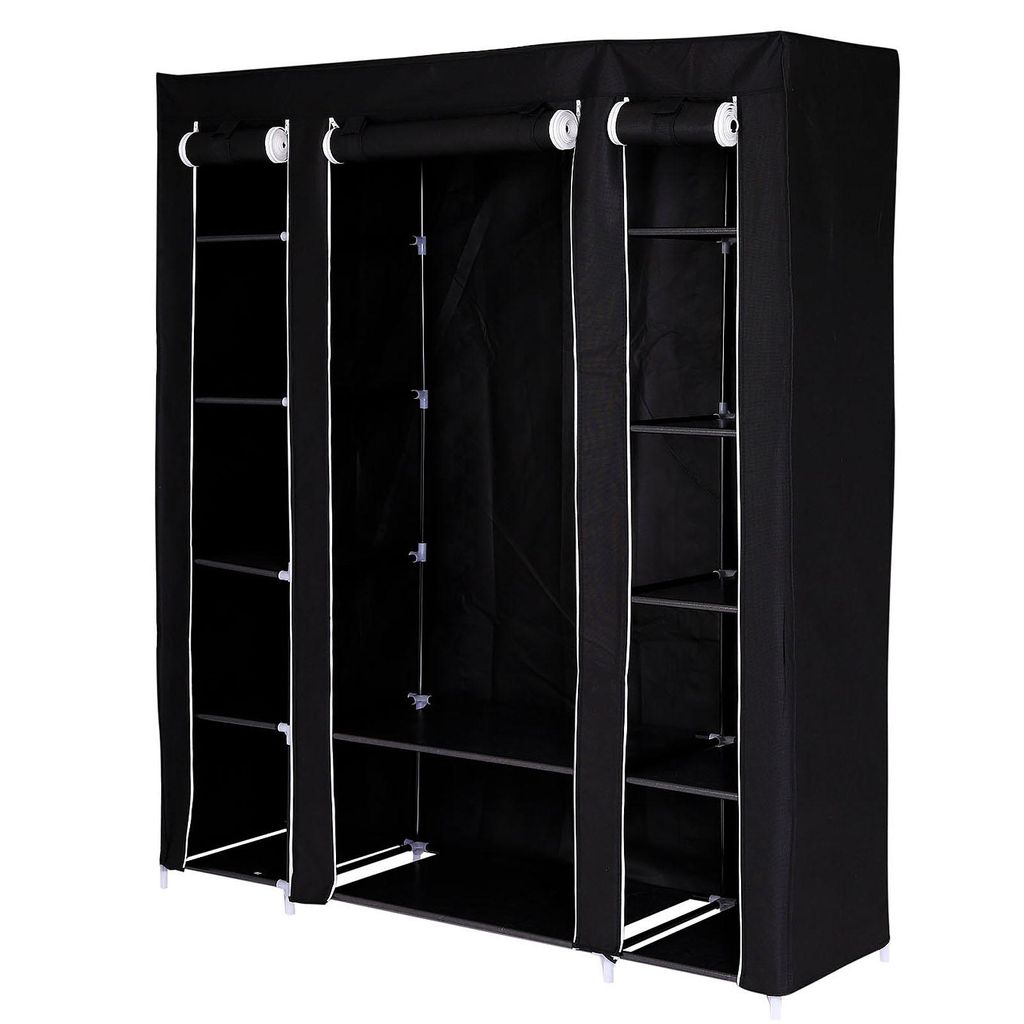 dibea Armoire à vêtements en tissu, armoire pliante stable Image du produit 