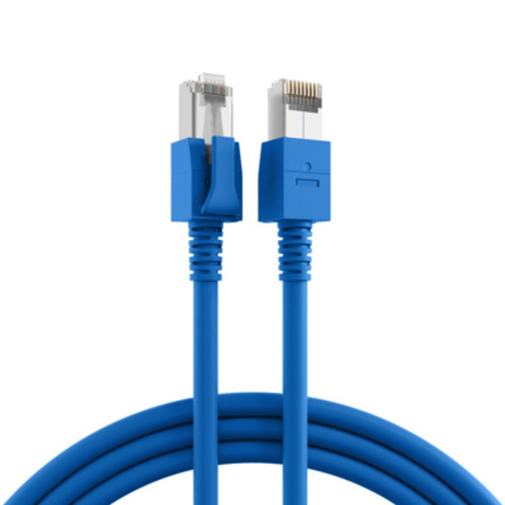 EFB-Elektronik RJ45 Patchkabel Cat.6A S/FTP FRNC VC LED blau 1,5m Hersteller: EFB Elektronik (DCK1001BL.1,5)