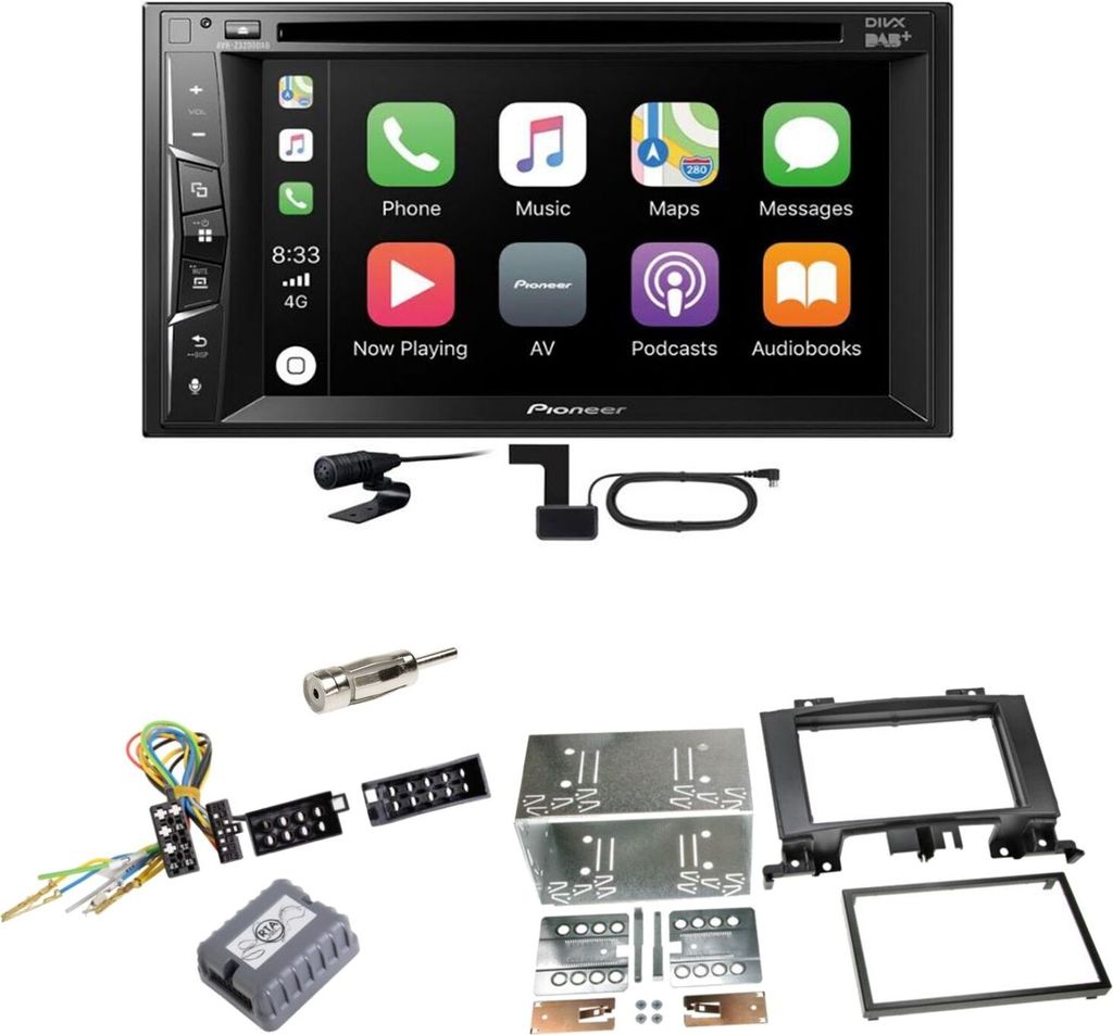 Pioneer AVH-Z3200DAB Carplay DAB Einbauset für Mercedes Produktbild 