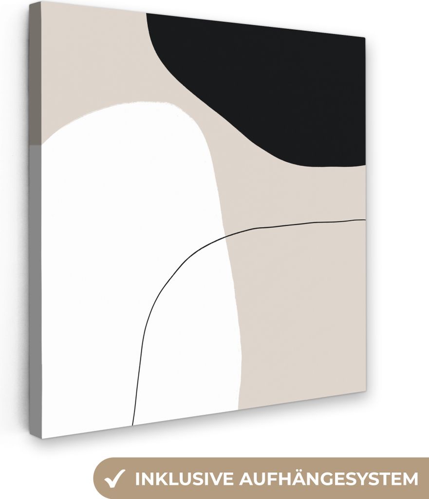 MuchoWow - Leinwandbilder - Formulare - Abstrakt - Gestaltung, Wandbild, Wanddeko Bilder Wohnzimmer, 50x50 cm