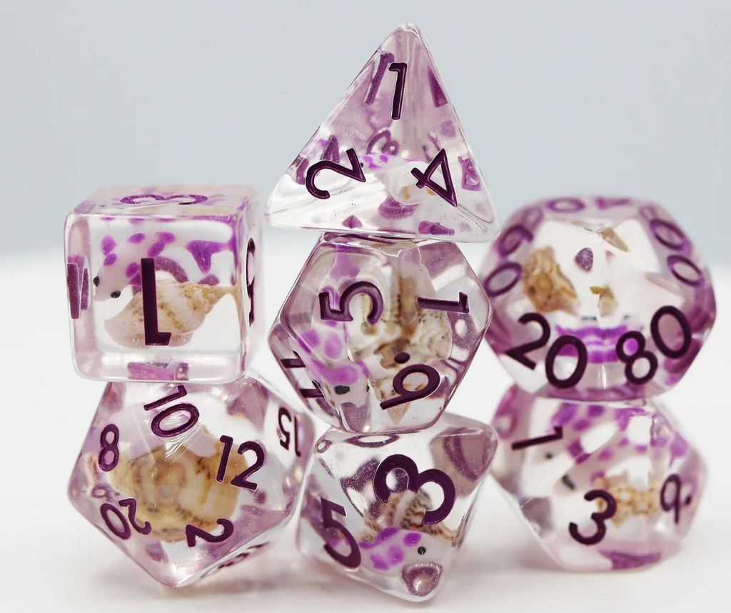 Foam Brain Games Würfelset lila Koi Fisch RPG - Rollenspiel Würfelset