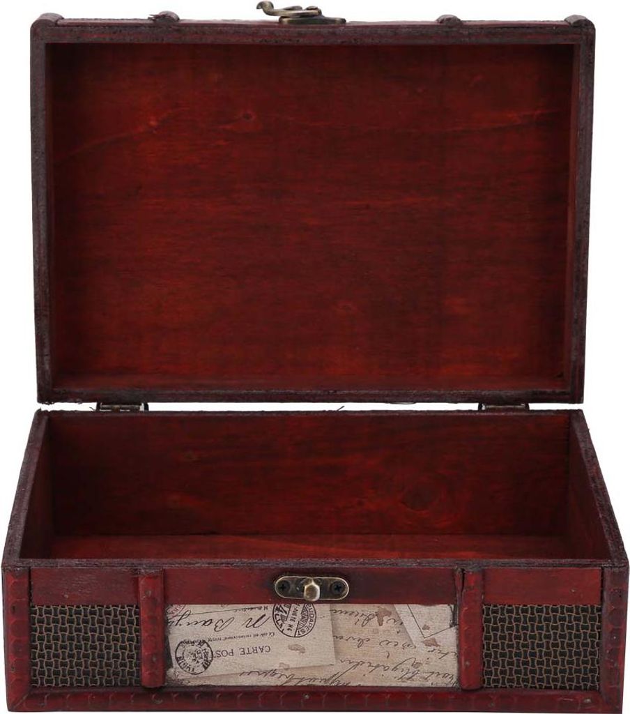 Vintage-Schmuckkästchen aus Holz, handgefertigte dekorative Bücherbox aus Holz (Stempel)