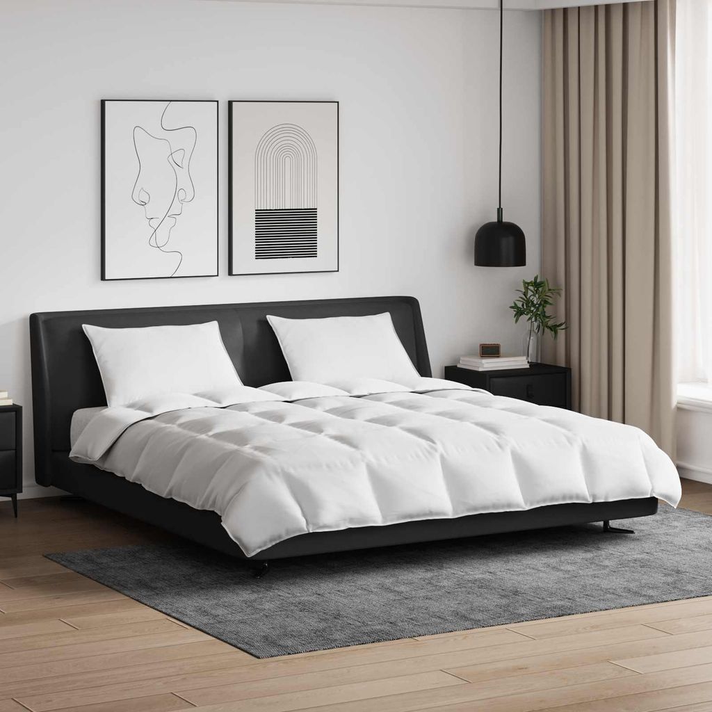 "WINTER SALE"Bettdecken Set Moderne für Schlafzimmer - Bettzeug-Set - mit Kissen 3 pcs Weiß Daunenfeder DE560538 - Bettwäschen
