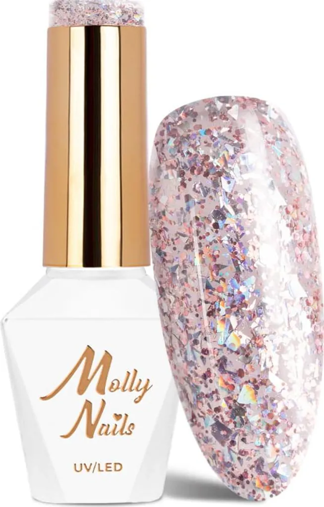 Manucure de Soirée Vernis Molly Nails 532 Effet Diamant Longue Tenue