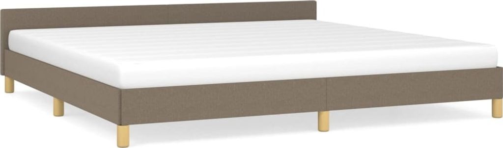 Bettgestell ohne Matratze Taupe 200x200 cm Stoff