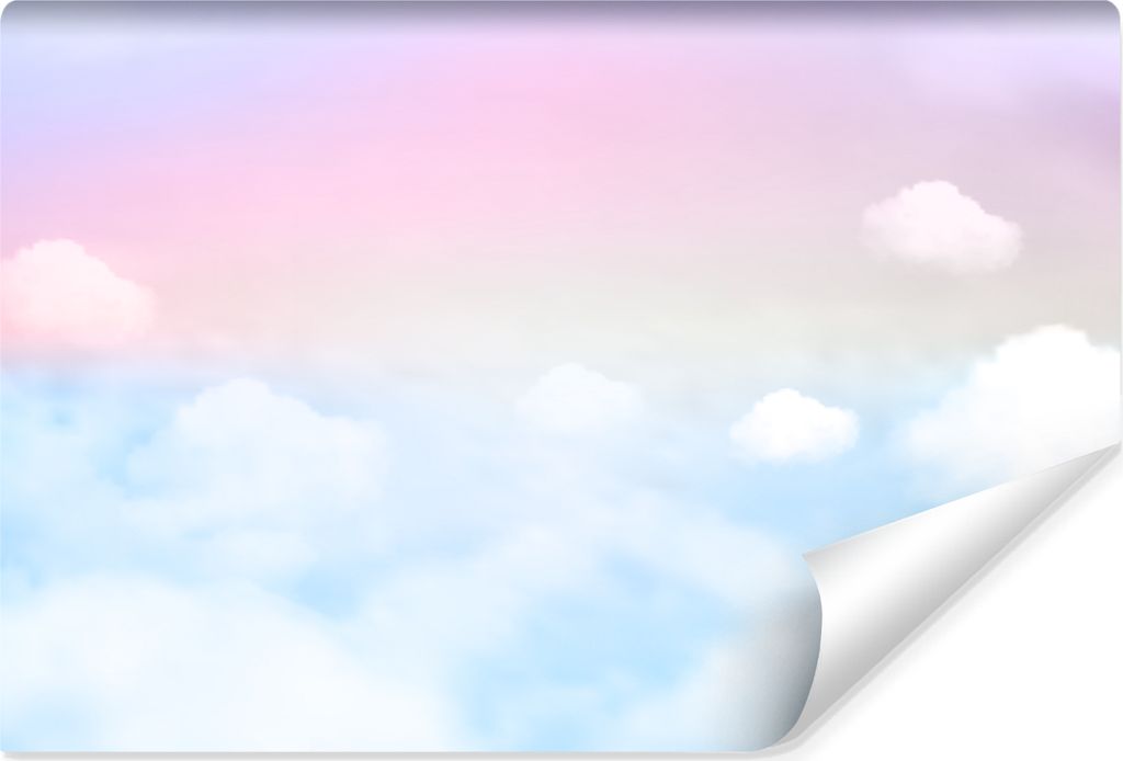 Muralo Vlies Fototapete für Kinderzimmer bunter HIMMEL Wolken Abstraktion Br. 270cm x Hö. 180cm