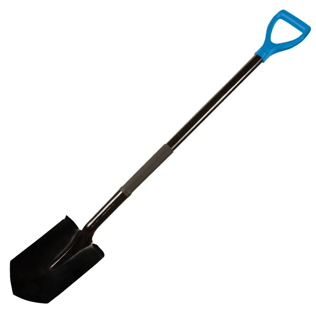 Bêche avec manche en métal robuste 115cm - Pelle de jardinage en acier