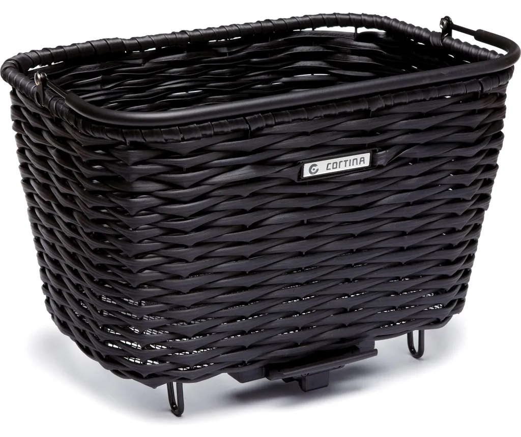 Panier de Vélo Cortina Lyon AVS 24L avec Système de Fixation Rapide Noir
