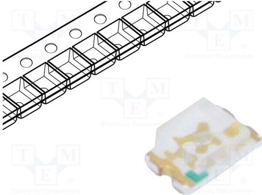 10x LED 130° 0805 blau 120mcd 2x1,25x0,8mm 2,8÷3,6V SMD 20mA FYLS-0805UBC LED-Diod