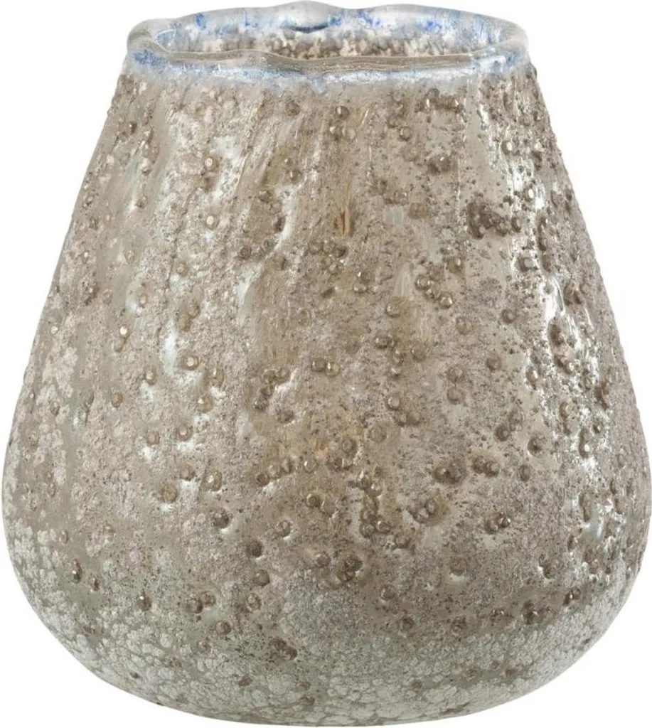 Lanterne J-Line Grise en Verre - Déco Stable et Sécurisée Ø 11,5 cm
