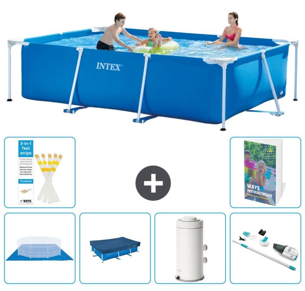 Rechteckiger Frame Pool - 300x200x75 cm - 7-teilig S114