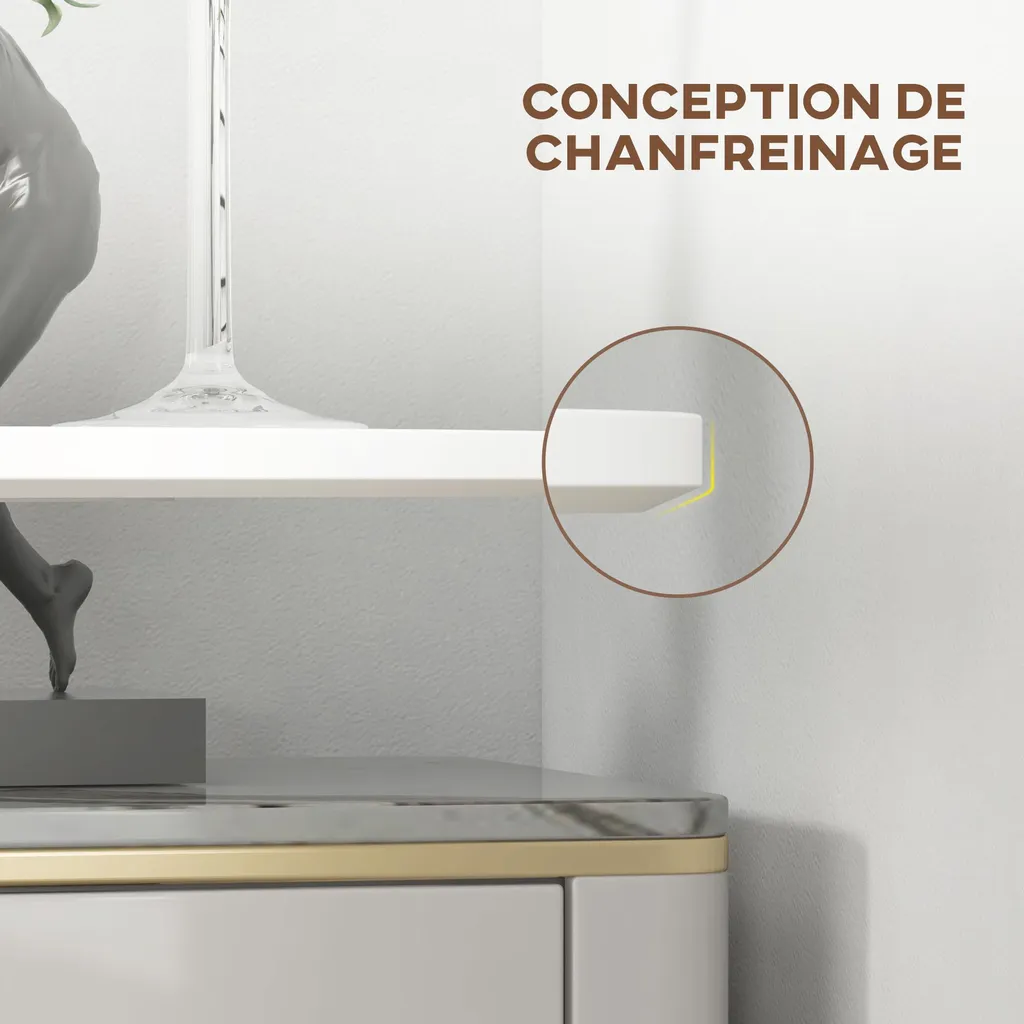 Table haute blanche stable et compacte pour studio et cuisine 60 cm - 8