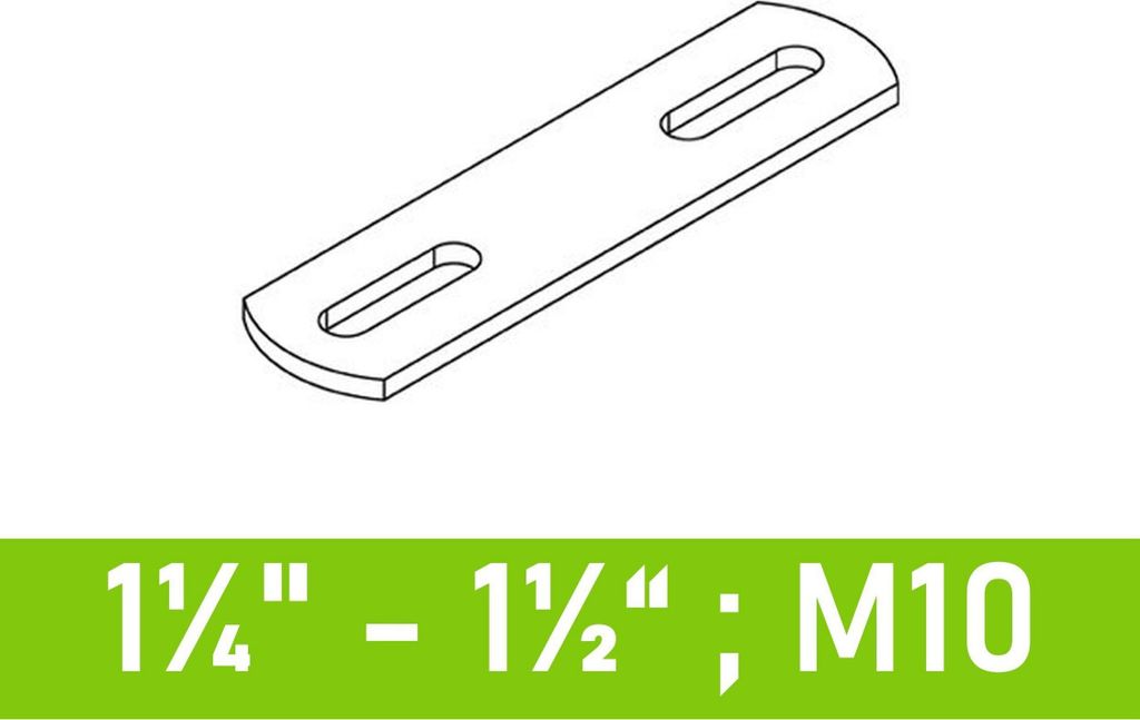Steg für Bügelschrauben 1 1/4" (42,4 mm) ...1 1/2" (48,3 mm) - M10