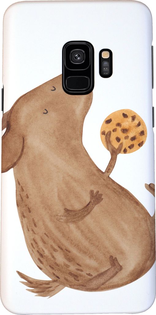 Mr. & Mrs. Panda Samsung Galaxy S9 Handyhülle Hund Keks - Weiß - Geschenk, Sprüche, glücklich, Hülle, Leckerli, Handy Case, Hungrig, Hundeleck...