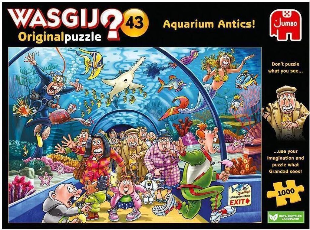 Puzzle Wasgij Jumbo - Buffi acquari!, 1000 pezzi Immagine del prodotto 